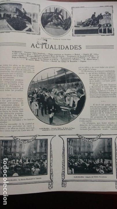 Sammeln von Zeitschriften und Zeitungen: BARCELONA CONCURSO HIPICO BARON DE SEGUR HOJA REVISTA A&Ntilde;O 1910
