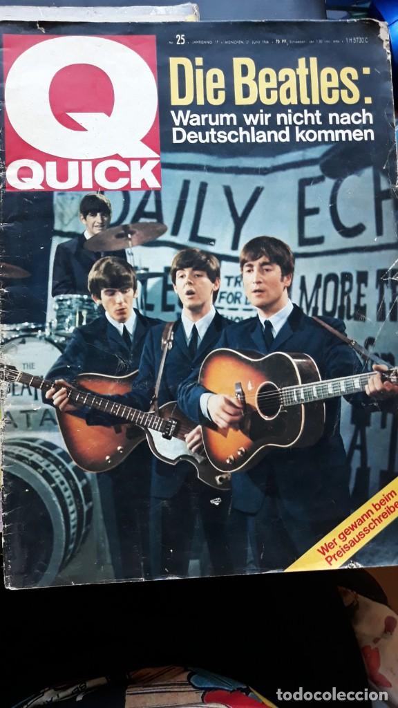 Coleccionismo de revistas y peri&oacute;dicos: 1964 the beatles cover and clippings germany quick magazine