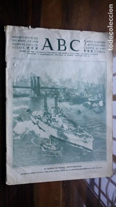 Coleccionismo de Revistas y Peri&oacute;dicos: ABC Madrid 21 diciembre 1918 n&ordm; 4927