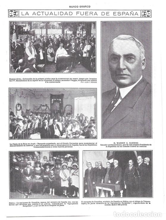 Coleccionismo de Revistas y Peri&oacute;dicos: 1920 HOJA REVISTA ARGEL FIESTA DE LA RAZA CIRCULO CERVANTES CONMEMORACI&Oacute;N DESCUBRIMIENTO DE AM&Eacute;RICA
