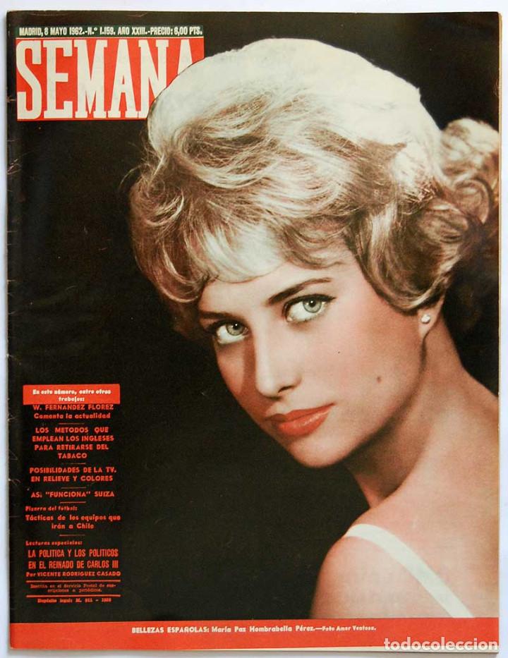 Coleccionismo de Revistas y Peri&oacute;dicos: Revista Semana N&ordm; 1159. 08-05-1962. Pizarra deportiva del equipo de Alemania