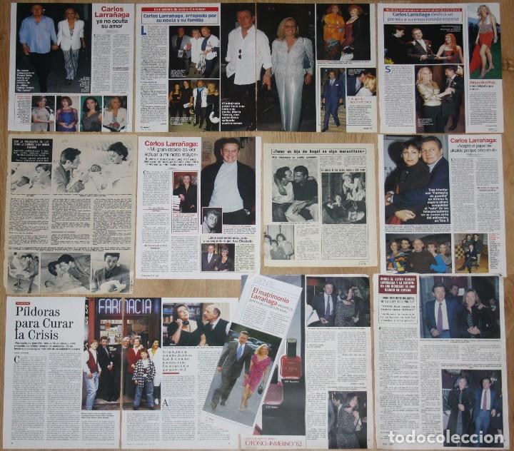 Coleccionismo de Revistas y Peri&oacute;dicos: CARLOS LARRA&Ntilde;AGA lote prensa 1960s/90s fotos Farmacia de Guardia TV clippings