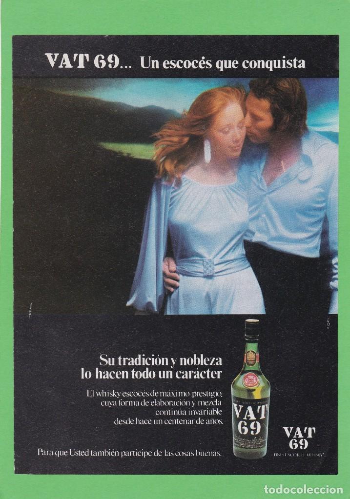Coleccionismo de Revistas y Peri&oacute;dicos: PUBLICIDAD 1974. ANUNCIO WHISKY VAT 69