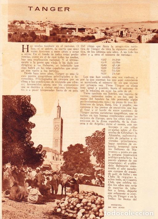 Coleccionismo de revistas y peri&oacute;dicos: * MARRUECOS * T&aacute;nger; parque playa villa Harris - 1933