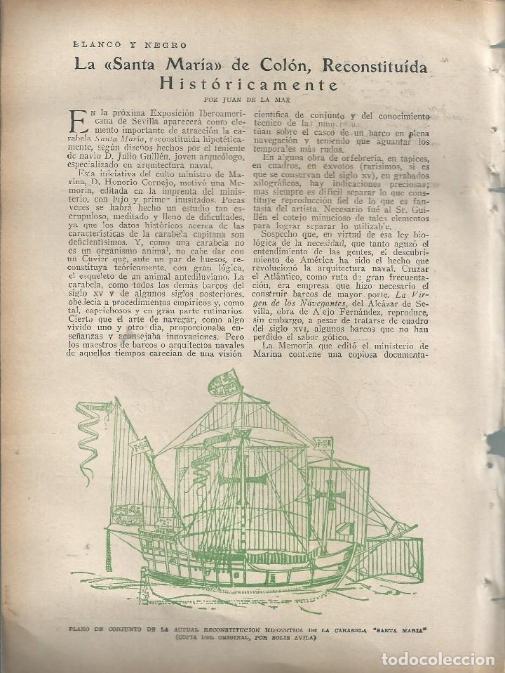 Sammeln von Zeitschriften und Zeitungen: BYN 8 ENE 1928.N&ordm; 1912:LA SANTA MARIA RECONSTRUIDA JUAN DE LA MAR,GONZALO CANTO MILAGROS DE SANDOVAL