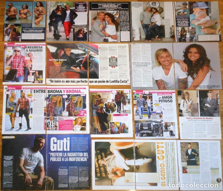 Coleccionismo de Revistas y Peri&oacute;dicos: JOSE MARIA GUTIERREZ HERNANDEZ GUTI lote prensa 1990s/10s Real Madrid Futbol