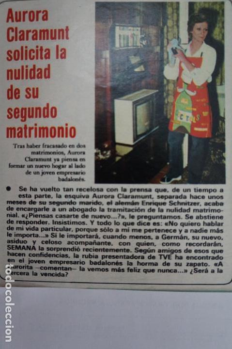 Coleccionismo de Revistas y Peri&oacute;dicos: RECORTE REPORTAJE CLIPPING DE AURORA CLARAMUNT REVISTA SEMANA N&ordm; 2142 P&Aacute;G 41 L60