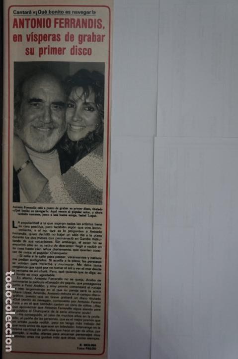 Coleccionismo de Revistas y Peri&oacute;dicos: RECORTE REPORTAJE CLIPPING DE ANTONIO FERRANDIS CHANQUETE REVISTA SEMANA N&ordm; 2226 P&Aacute;G 35 L 43