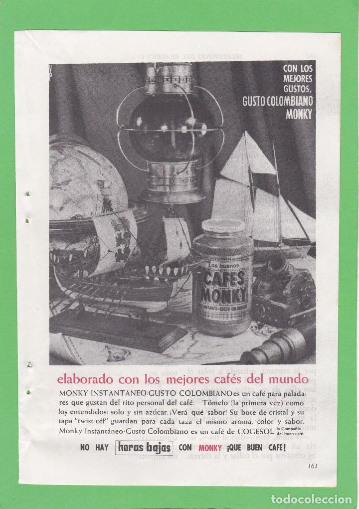 Coleccionismo de revistas y peri&oacute;dicos: PUBLICIDAD 1964. ANUNCIO CAFE MONKY