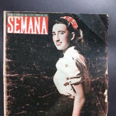 Coleccionismo de Revistas y Periódicos: REVISTA SEMANA, MARZO 1949, ESPAÑA EMPATA CON PORTUGAL, FRANCO ENTREGA LOS PREMIOS DE NATALIDAD...