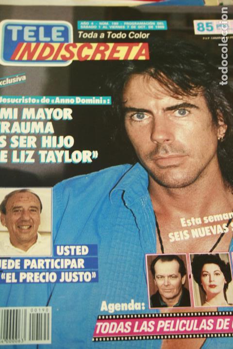 Coleccionismo de revistas y peri&oacute;dicos: REVISTA TELE INDISCRETA  N&ordm; 190  MICHAEL WILDING EL PRECIO JUSTO ELVIS PRESLEY OLYMPIADAS SEUL 1988