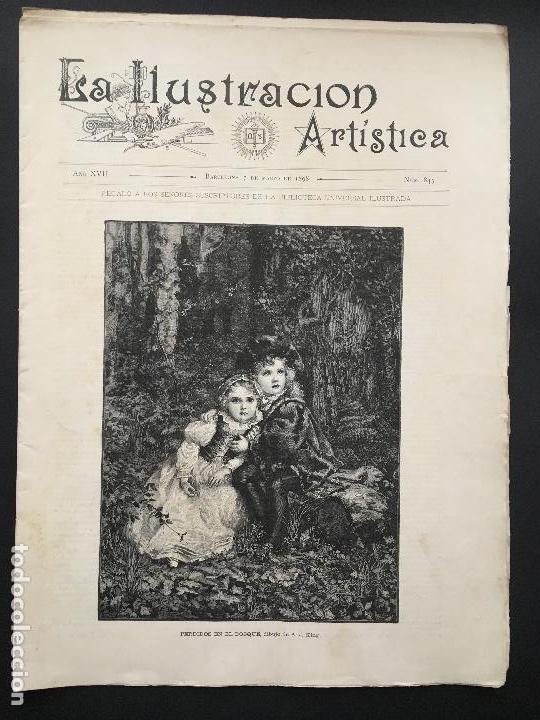 Collezionismo di Riviste e Giornali: N&ordm; 845 DE LA ILUSTRACI&Oacute;N ART&Iacute;STICA 1898. CARNAVAL DE NIZA, AMPLIO REPORTAJE