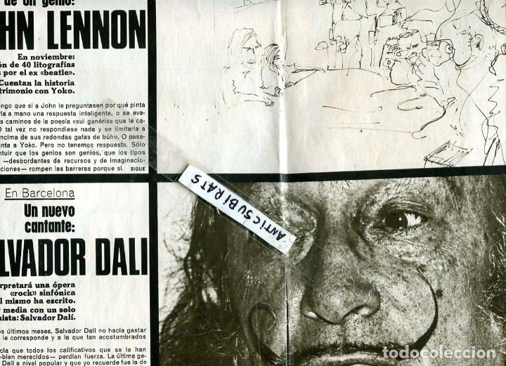 Coleccionismo de Revistas y Peri&oacute;dicos: REVISTA A&Ntilde;O 1971 JOHN LENNON SE DEDICA A PINTAR Y EXPONE EN MADRID  SALVADOR DALI CANTA EN BARCELONA