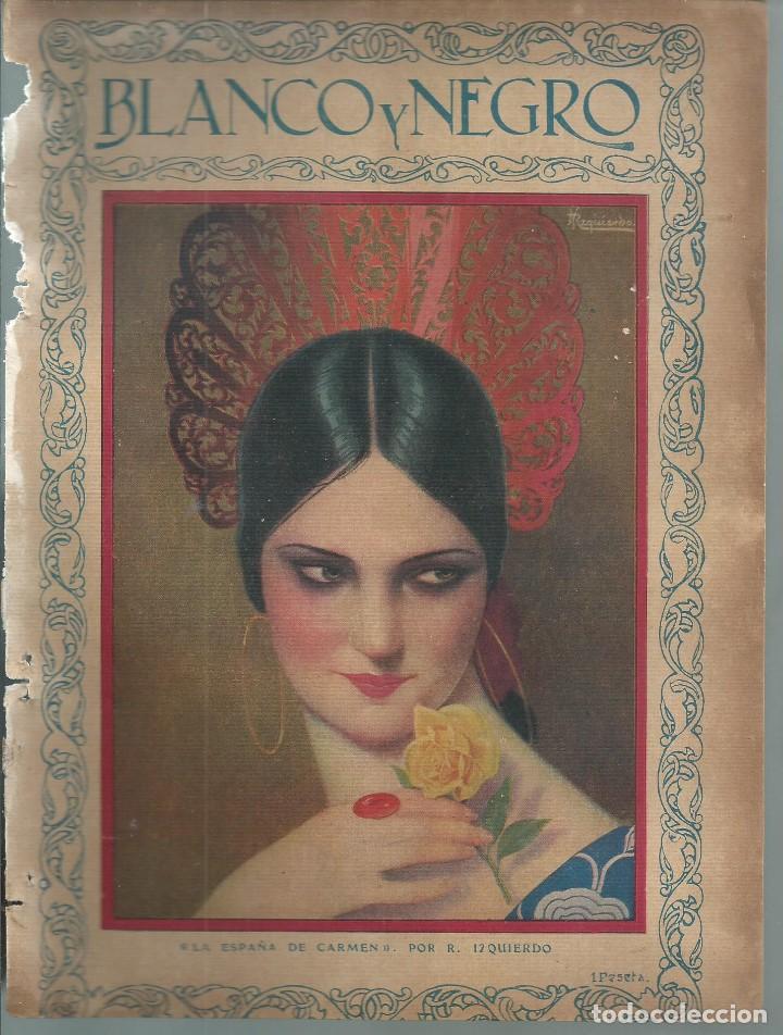 Collectionnisme de Revues et Journaux: BYN 15 ENE 1928.N&ordm; 1913:  PORTADA LA ESPA&Ntilde;A DE CARMEN R.IZQUIERDO JUGO LOTO INTEA FABRICA SANTANDER