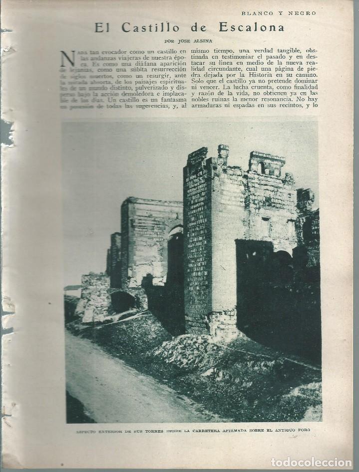 Collection Magazines and Newspapers: BYN 15 ENE 1928.N&ordm; 1913:CASTILLO DE ESCALONA POR JOSE ALSINA FOTOS LOPEZ BEAUBE.PUERTA ALCALA AEREA