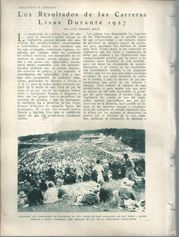 Sammeln von Zeitschriften und Zeitungen: BYN 15 ENE 1928.N&ordm; 1913: RESULTADOS CARRERAS CABALLOS LISAS 1928 LUIS ANTONIO BOLIN