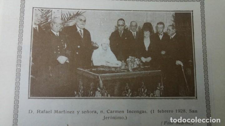 Colecionismo de Revistas e Jornais: BODA RAFAEL MARTINEZ Y CARMEN INCENGAS ALTA SOCIEDAD MADRILE&Ntilde;A HOJA REVISTA 1928