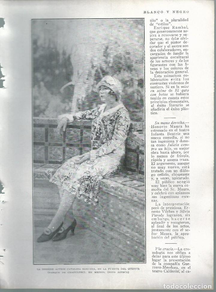 Coleccionismo de revistas y peri&oacute;dicos: BYN 15 ENE 1928.N&ordm; 1913: TEATRO.CATALINA BARCENA EN LA FUENTE DEL QUIJOTE EN MEJICO.JEAN COCTEAU.