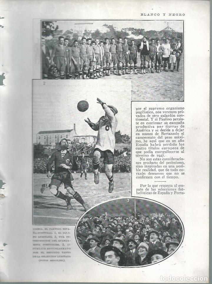 Collezionismo di Riviste e Giornali: BYN 15 ENE 1928.N&ordm; 1913: PARTIDO ESPA&Ntilde;A PORTUGAL 1&ordm; QUE  GANARON FOTO BENOLIEL EQUIPO FUTBOL  ZAMORA