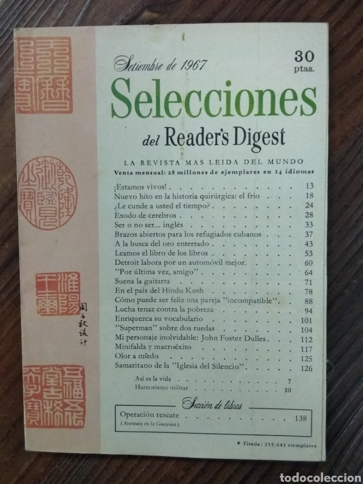 Sammeln von Zeitschriften und Zeitungen: Selecciones del Reader's Digest. Septiembre 1967
