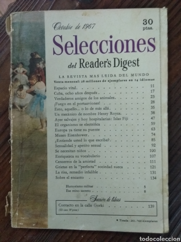 Collezionismo di Riviste e Giornali: Selecciones del Reader's Digest. Octubre 1967