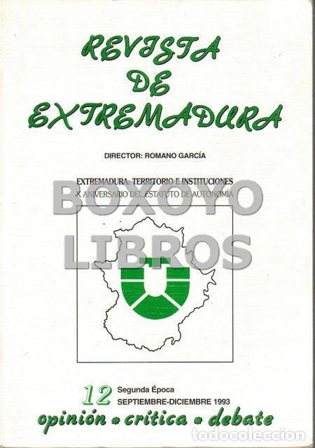 Coleccionismo de revistas y peri&oacute;dicos: REVISTA. Revista de Extremadura. Cuadernos de investigaci&oacute;n y cultura. Segunda &eacute;poca, n&uacute;m. 12 (Sbre-