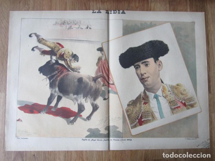 Collection Magazines and Newspapers: 6 AGOSTO 1900-COGIDA &Aacute;NGEL PADILLA EN VINAROZ.TORERO.REVISTA TAURINA LA LIDIA.ENORME 55x38.ORIGINAL