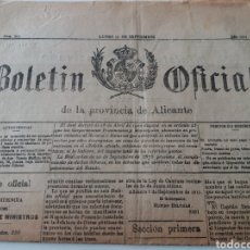 Coleccionismo de Revistas y Periódicos: ALICANTE. BOLETÍN OFICIAL. SEPTIEMBRE 1911. Lote 151232036