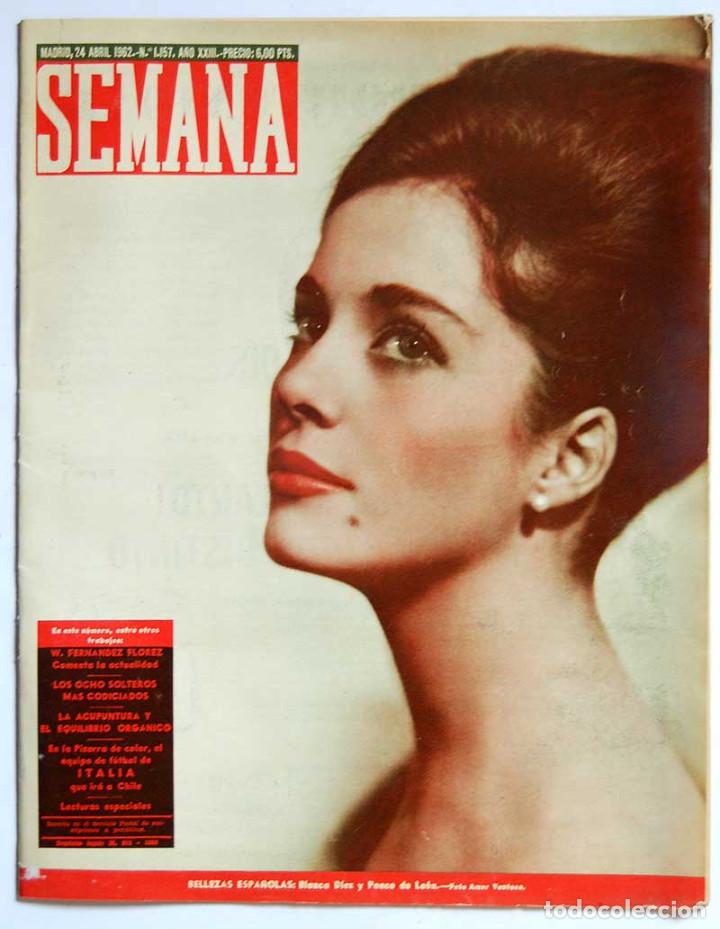 Coleccionismo de Revistas y Peri&oacute;dicos: Revista Semana N&ordm; 1157. 24 Abril 1962. Equipo de f&uacute;tbol de Italia