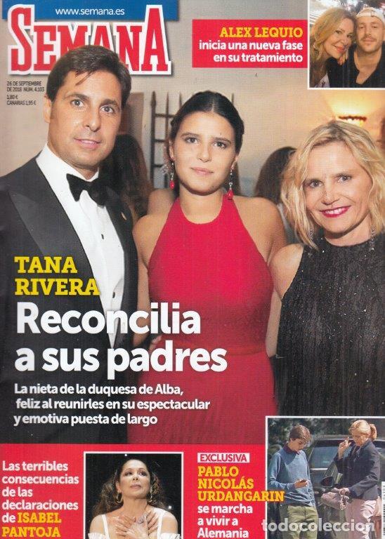 Coleccionismo de Revistas y Peri&oacute;dicos: REVISTA HOLA N&ordm; 4103 A&Ntilde;O 2018. TANA RIVERA. ISABEL PANTOJA. PABLO NICOLAS URDANGARIN. ALEX.