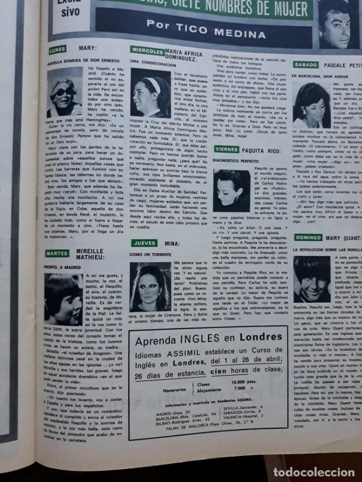 Coleccionismo de revistas y peri&oacute;dicos: MINA PAQUITA RICO MIREILLE MATHIEU MARY QUANT PASCALE PETIT