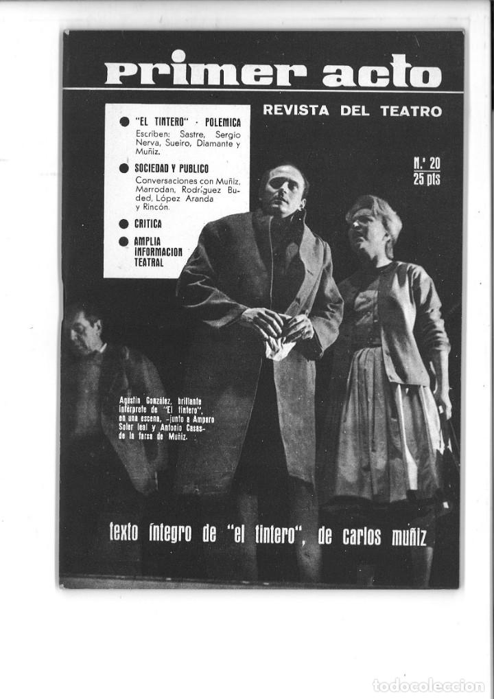 Coleccionismo de Revistas y Peri&oacute;dicos: PRIMER ACTO REVISTA DEL TEATRO. N&Uacute;M. 20 FEBRERO 1961
