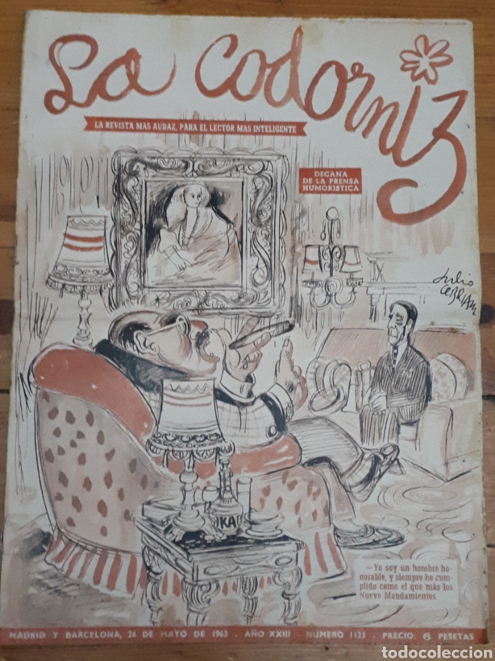 Coleccionismo de Revistas y Peri&oacute;dicos: La Codorniz. Madrid y Barcelona, 26 de mayo de 1963. No. 1123