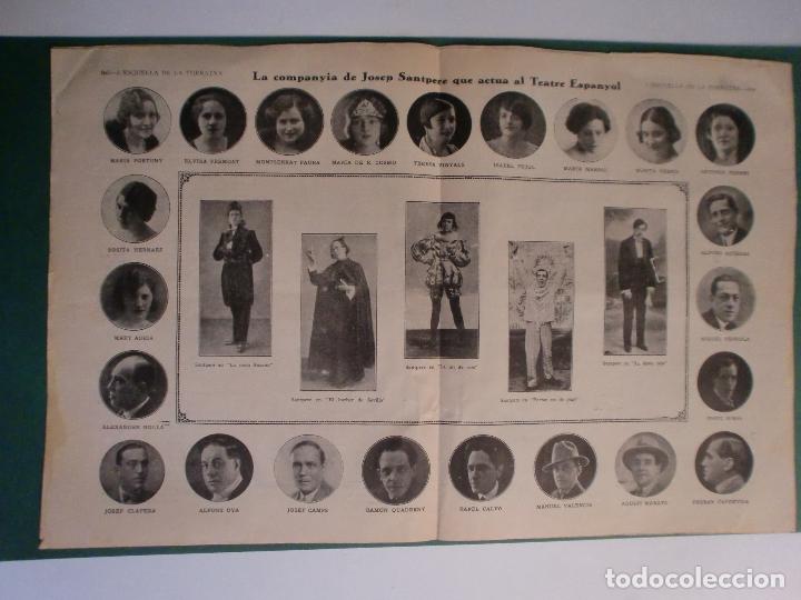 Collezionismo di Riviste e Giornali: COMPANYIA JOSEP SANTPERE TEATRE ESPANYOL 27 SETEMBRE 1929 L'ESQUELLA DE LA TORRATXA ENRIC BORRAS
