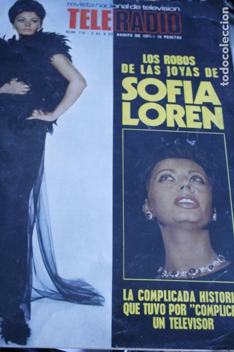 Coleccionismo de Revistas y Peri&oacute;dicos: TELERADIO N&ordm; 701  SOFIA LOREN SOPHIA LOREN VITTORIO GASSMAN JULIE FELIX ROSA MORENA SINEAD CUSSACK