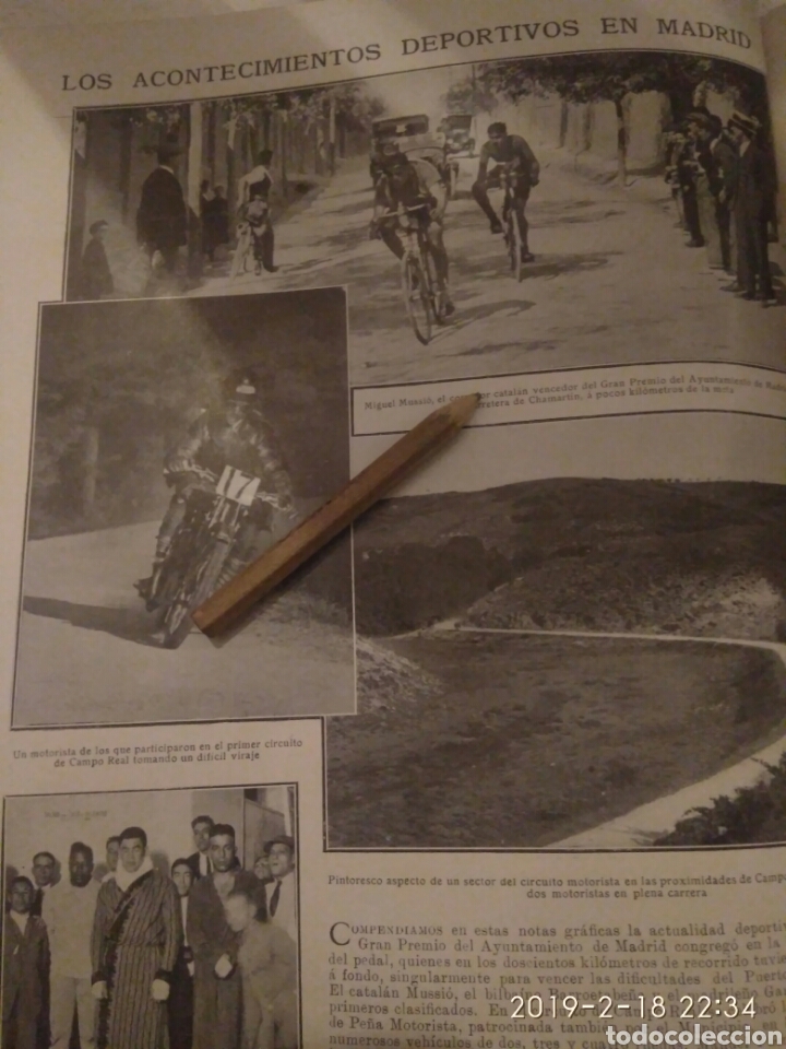 Coleccionismo de Revistas y Peri&oacute;dicos: RECORTE PRENSA A&Ntilde;OS 20-1925 PUBLICIDAD FLORRS DEL CAMPO JABON Y .MIGUEL MUSSIO CICLISMO.MOTOCICLISMO