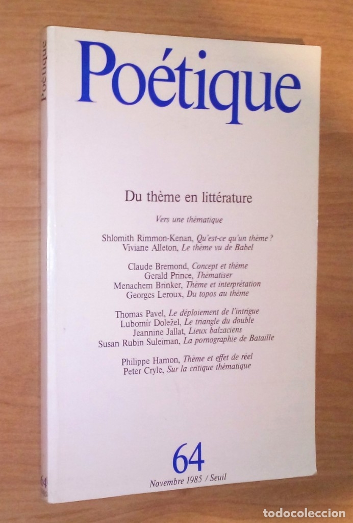 Coleccionismo de Revistas y Peri&oacute;dicos: PO&Eacute;TIQUE 64, 1985 [EL TEMA EN LITERATURA, GEORGES BATAILLE, BALZAC]