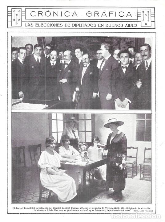 Collection Magazines and Newspapers: 1920 HOJA REVISTA ARGENTINA BUENOS AIRES ELECCIONES DIPUTADOS DOCTOR TAMBIRINI SENADOR VICENTE GALLO