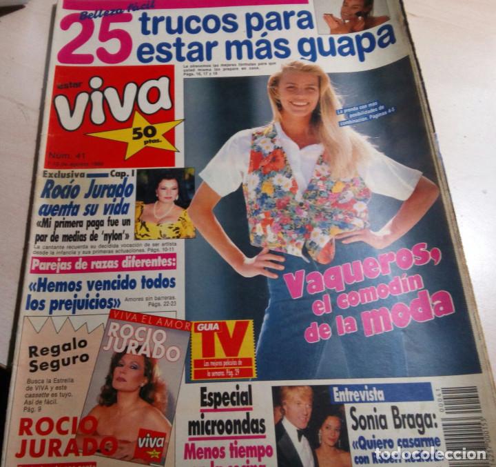 Coleccionismo de Revistas y Peri&oacute;dicos: ESTAR VIVA N&ordm;41.ROCIO JURADO SU VIDA.SONIA BRAGA.AGOSTO 1989.