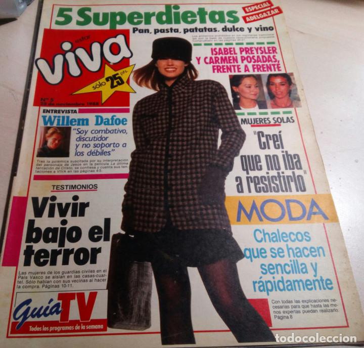 Coleccionismo de Revistas y Peri&oacute;dicos: ESTAR VIVA N&ordm; 5.WILLEM DAFOE.ISABEL PREYSLER.CARMEN POSADAS,NOVIEMBRE 1989.