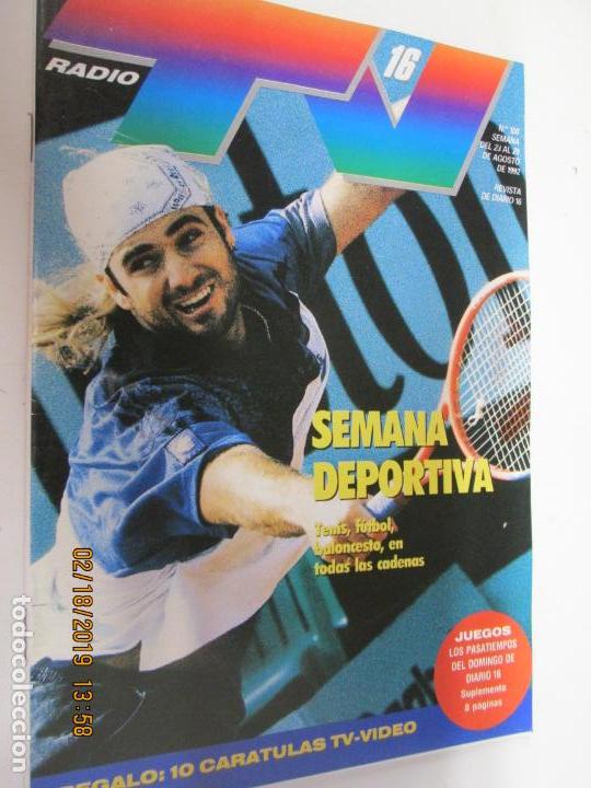 Coleccionismo de Revistas y Peri&oacute;dicos: TV 16 REVISTA TELEVISI&Oacute;N SUPLEMENTO DIARIO 16 N&ordm;100 SEMANA DEPORTIVA