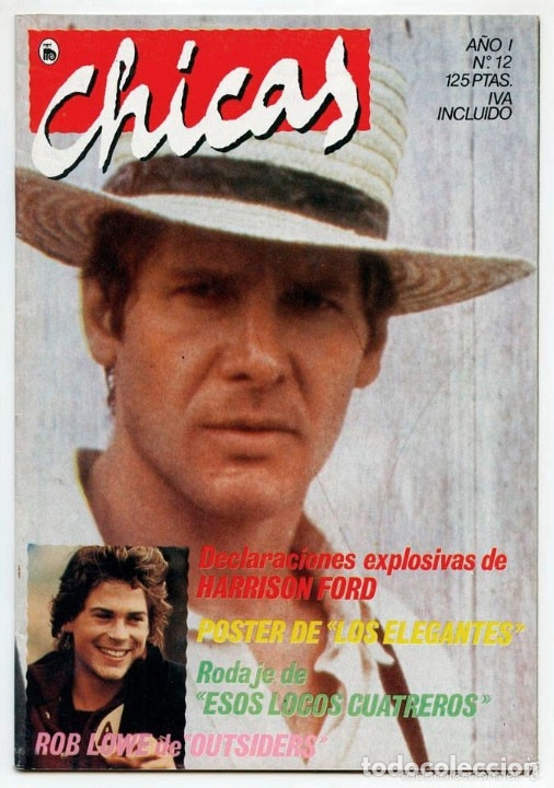 Coleccionismo de Revistas y Peri&oacute;dicos: CHICAS - 1986 - HARRISON FORD, QUEEN, LOS ELEGANTES, EMMA SUAREZ, MICHAEL PARE, ROB LOWE
