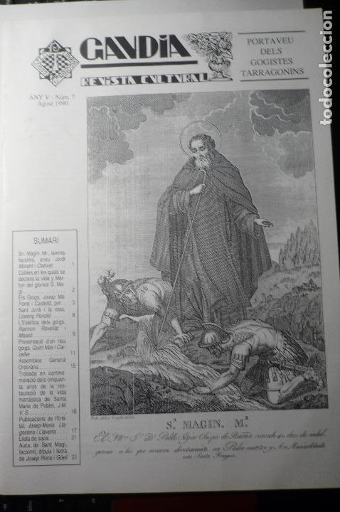 Coleccionismo de Revistas y Peri&oacute;dicos: revista cultural gAUDIA - NUM.7 AGOSTO 1990 -GOGISTES TARRAGONINS -24 PAG