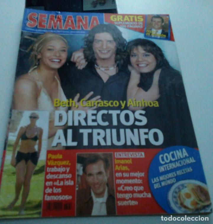 Coleccionismo de revistas y peri&oacute;dicos: FELIPE VI.AINHOA.CARRASCO.BETH.PAULINA RUBIO.IMANOL ARIAS.SARA MONTIEL.VIGGO MORTENSEN.SEMANA 3286