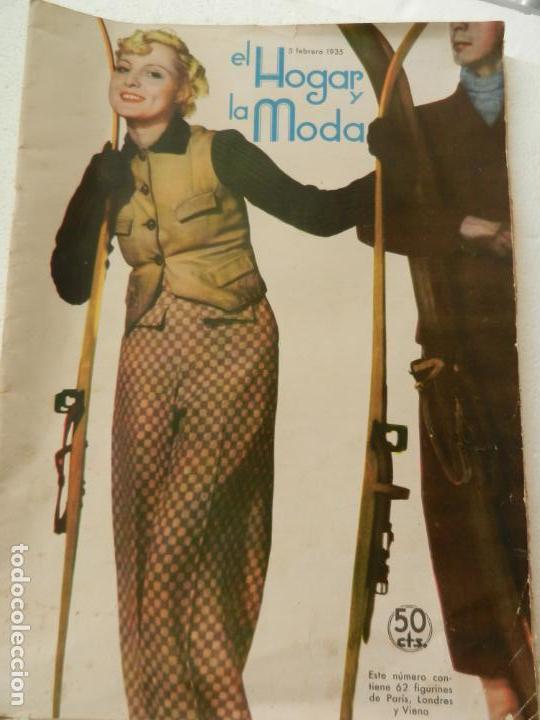 Collezionismo di Riviste e Giornali: EL HOGAR Y LA MODA REVISTA N&ordm; 21 FEBRERO 1935. CONTIENE FIGURINES DE PARIS, LONDRES Y VIENA.