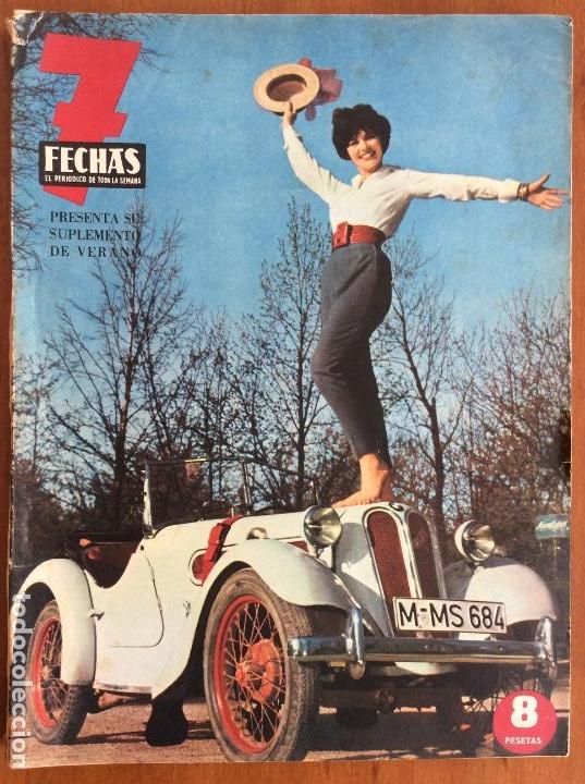 Coleccionismo de Revistas y Peri&oacute;dicos: REVISTA 7 FECHAS. EL PERI&Oacute;DICO DE TODA LA SEMANA. SUPLEMENTO DE VERANO. JULIO 1961.