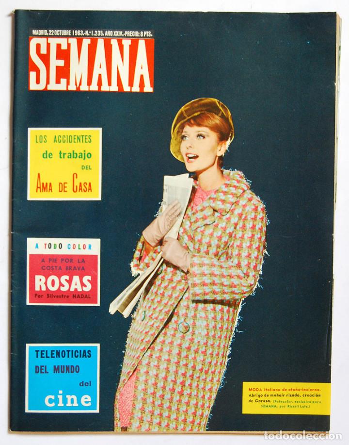 Coleccionismo de Revistas y Peri&oacute;dicos: Revista Semana N&ordm; 1235. 22 Octubre 1963. Jean Cocteau y Edith Piaf
