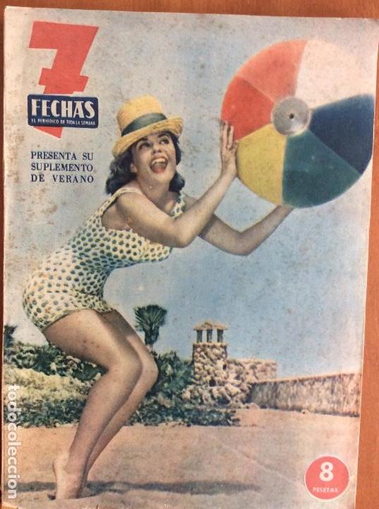 Coleccionismo de Revistas y Peri&oacute;dicos: REVISTA 7 FECHAS. EL PERI&Oacute;DICO DE TODA LA SEMANA. SUPLEMENTO DE VERANO. JULIO 1960.