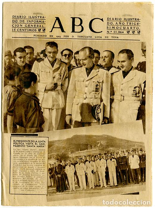 Coleccionismo de Revistas y Peri&oacute;dicos: ABC. A&ntilde;o 34, n&ordm; 11.064. 10 agosto 1941. Serrano S&uacute;&ntilde;er. Morenito de Talavera