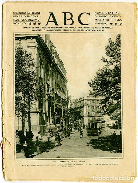 Coleccionismo de Revistas y Peri&oacute;dicos: ABC. N&uacute;mero extraordinario. A&ntilde;o 1923. V&iacute;as importantes de Lisboa. Numancia
